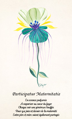 Herbier de la sorciere libre Aquarelle CatMat 2024 Fleur imaginaire